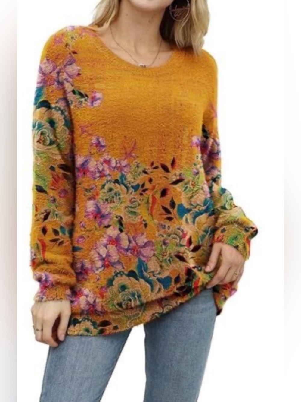 Women’s Graphic Oversized Pullover Sweater Size  M